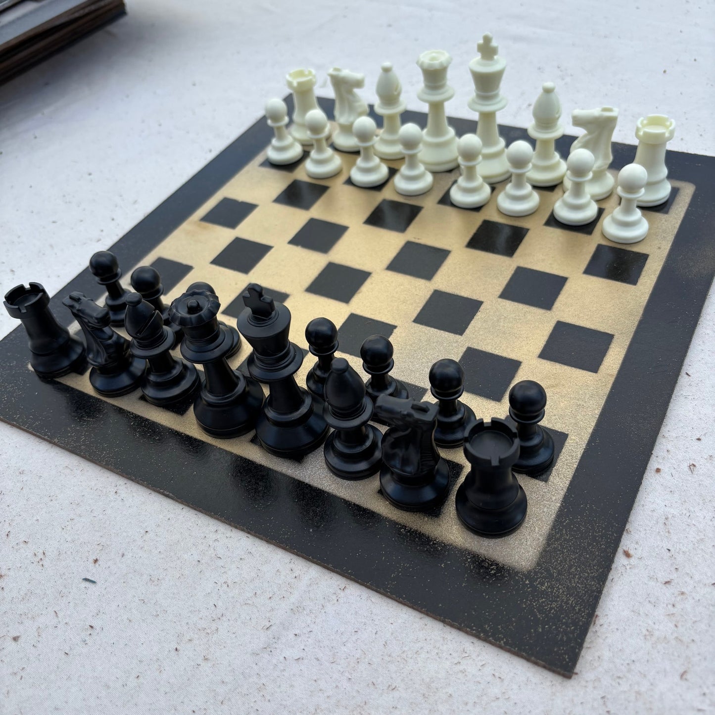 Gold & Black - Painted Chess Set