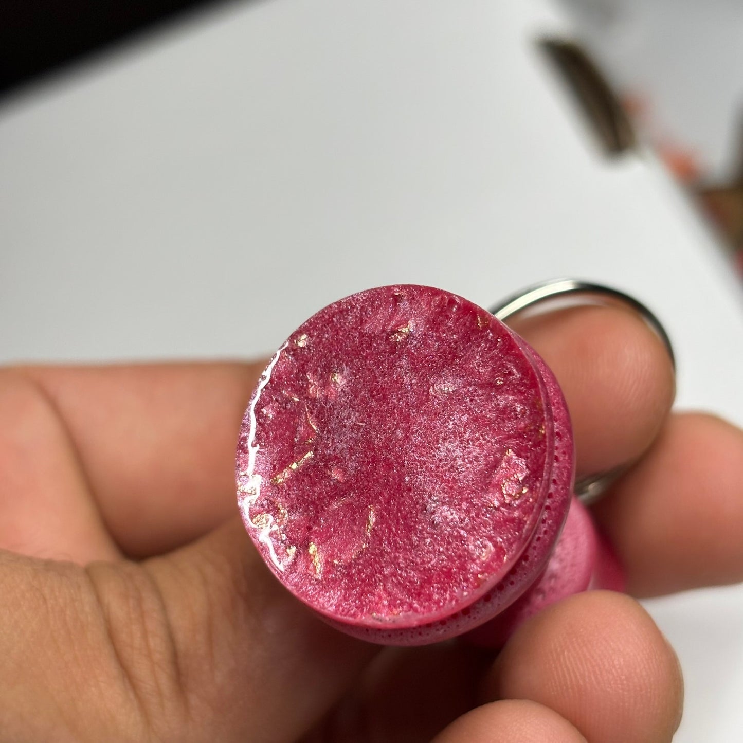 Pretty Pink Queen - Handmade Resin Keychain