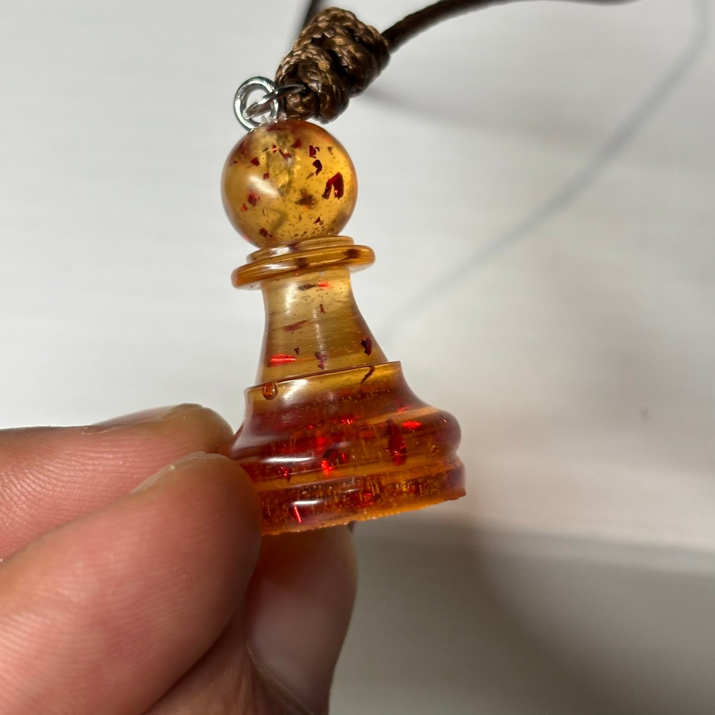 Fancy Pawn - Handmade Resin Chess Necklace