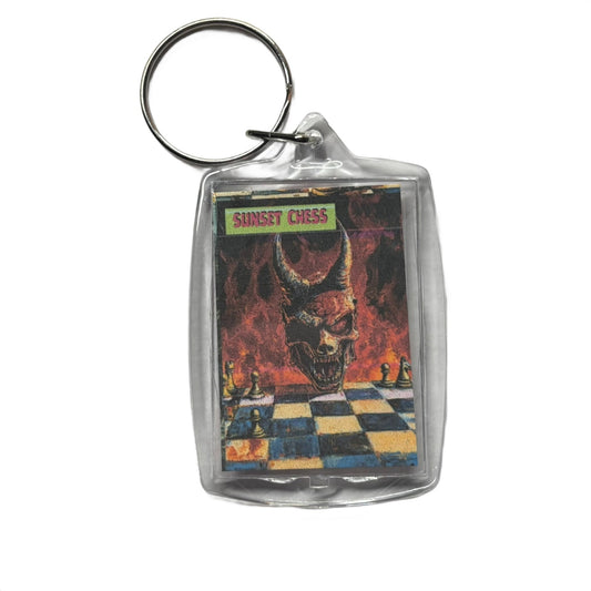 Skull Head - Chess  Photo Keychain