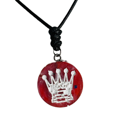 Red Queen - Handmade Resin Chess Necklace