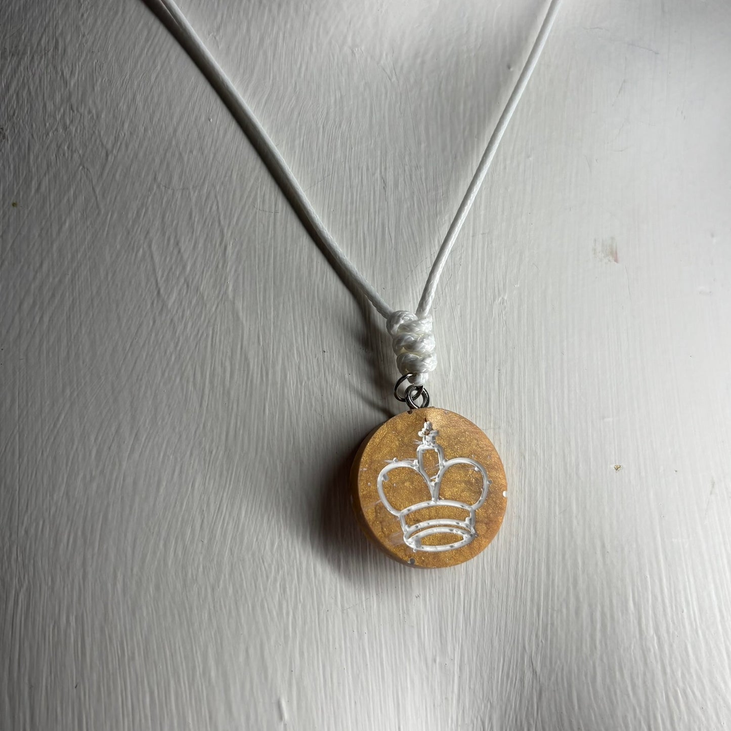 Golden King - Handmade Resin Chess Necklace