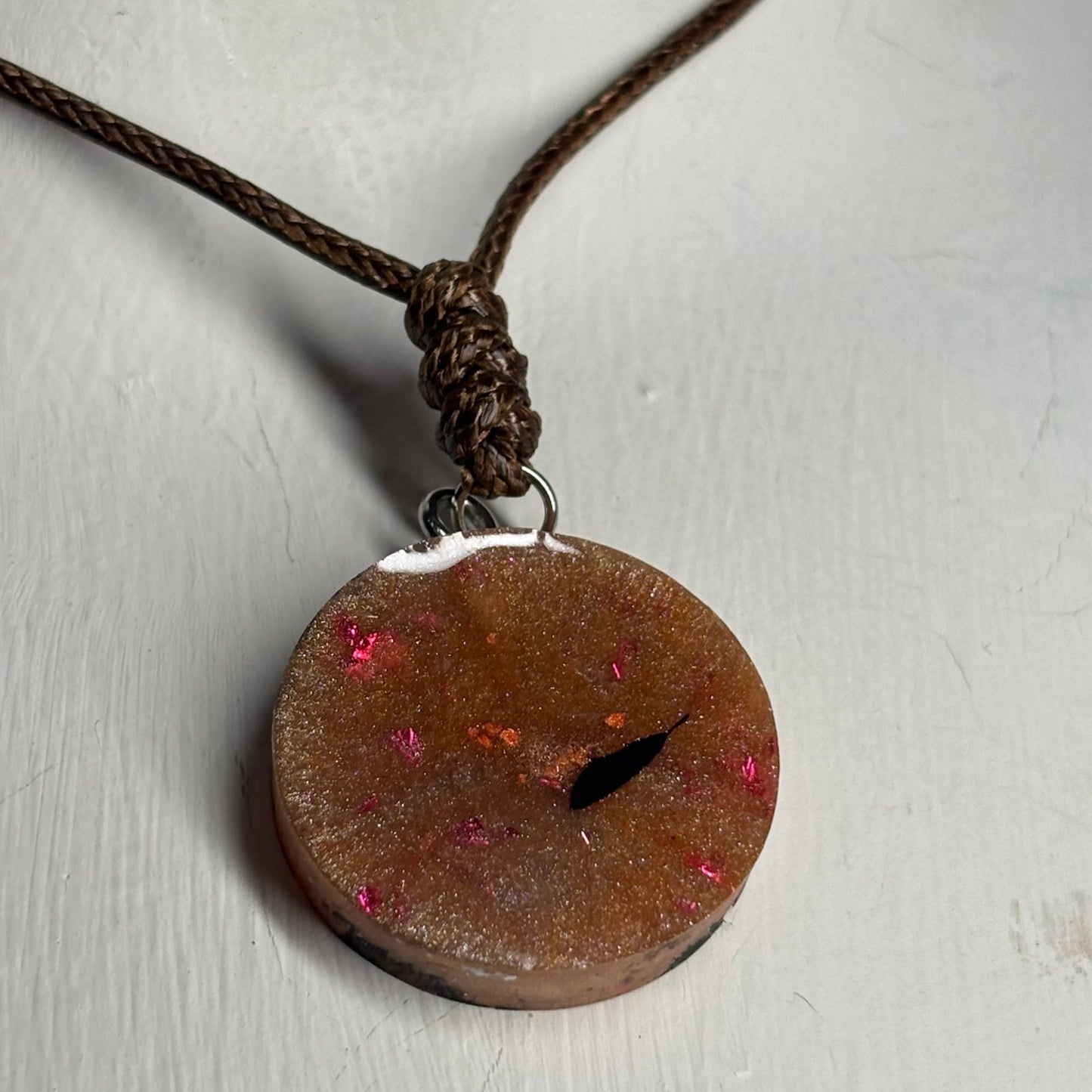 Bronze Pawn - Handmade Resin Chess Necklace