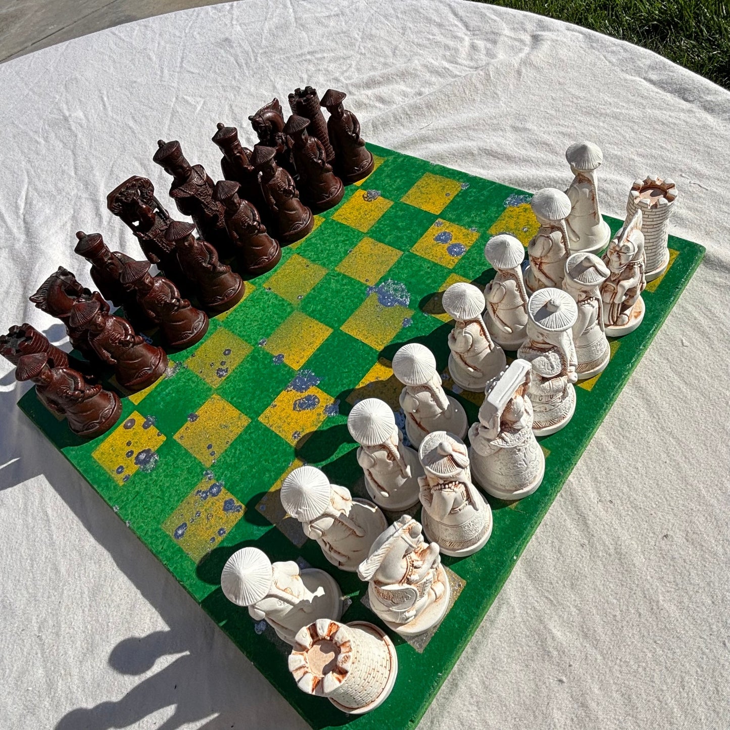 Green Bay Yellow Chrome Drip - Chinese Edition Chess Set