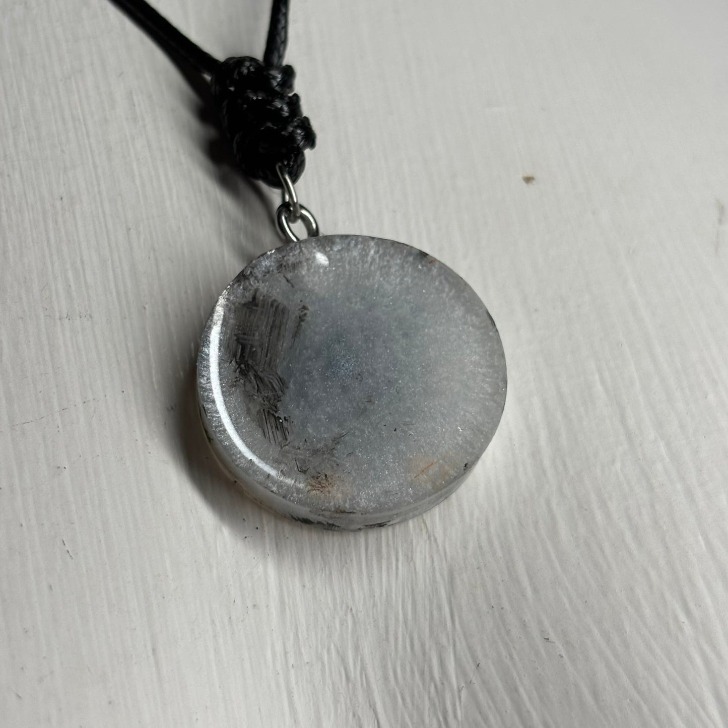 Silver Queen - Handmade Resin Chess Necklace