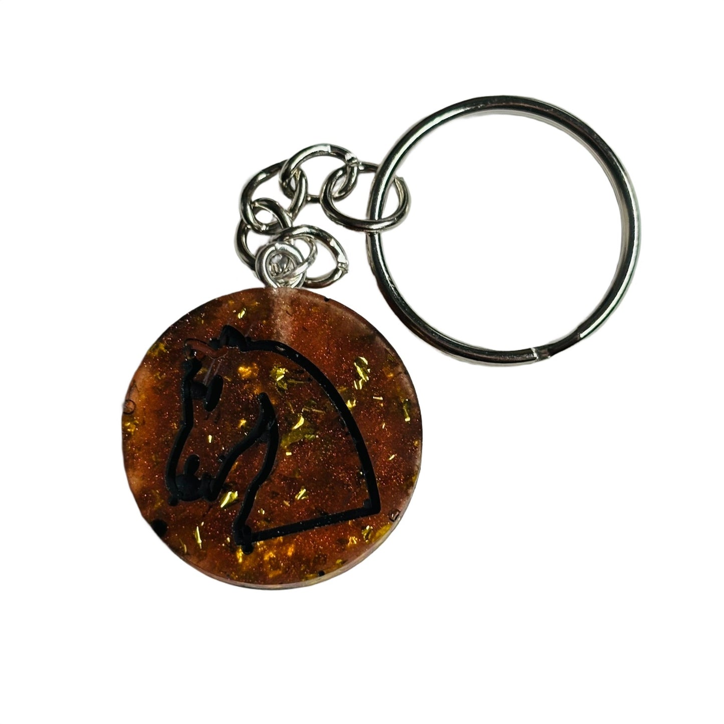 Royal Amber Knight - Handmade Resin Keychain