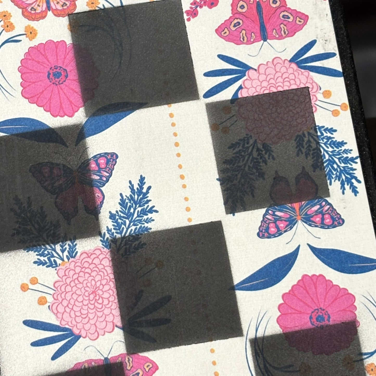 Pink & White - Scrapbook Chess Board