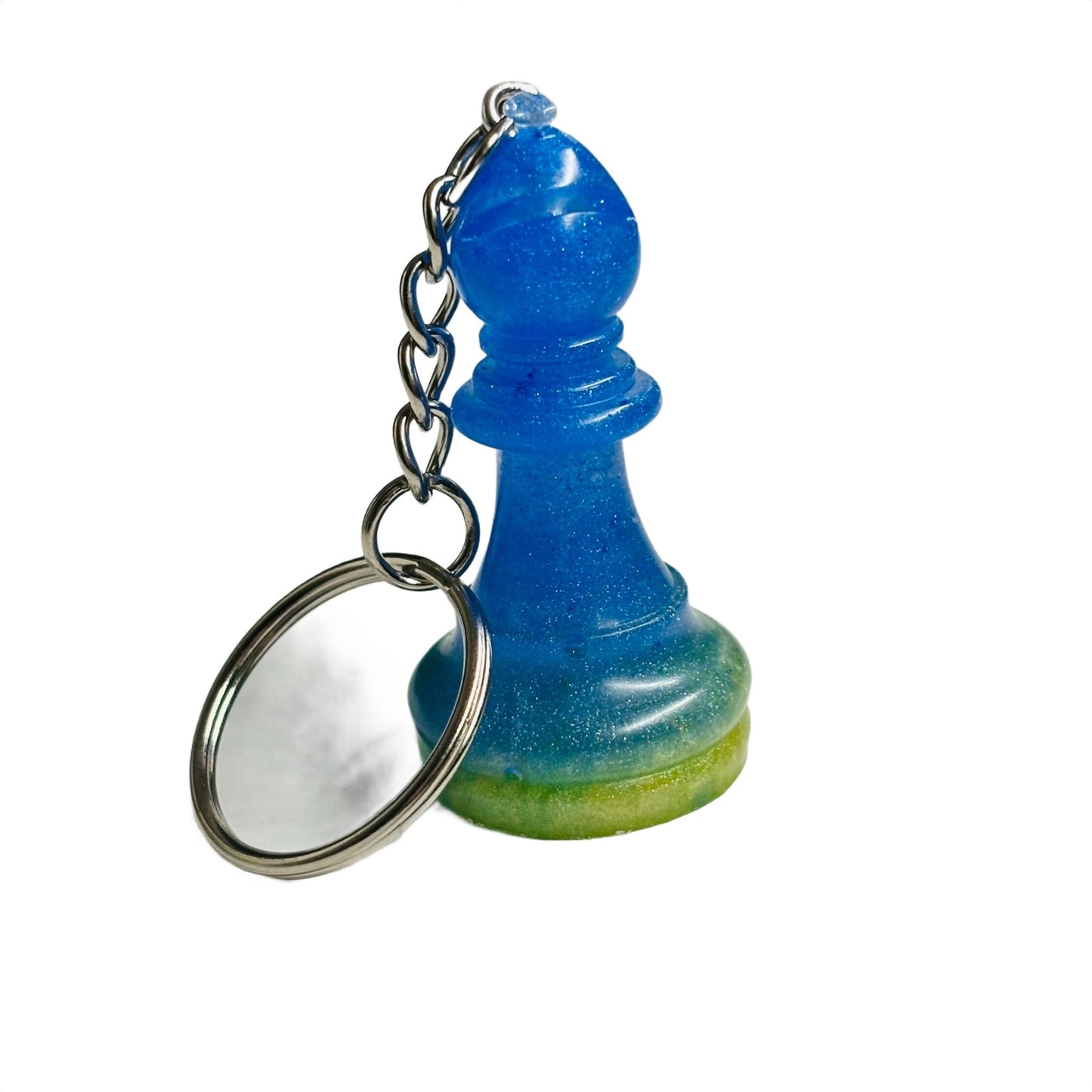 Blue Bishop - Handmade Resin Keychain