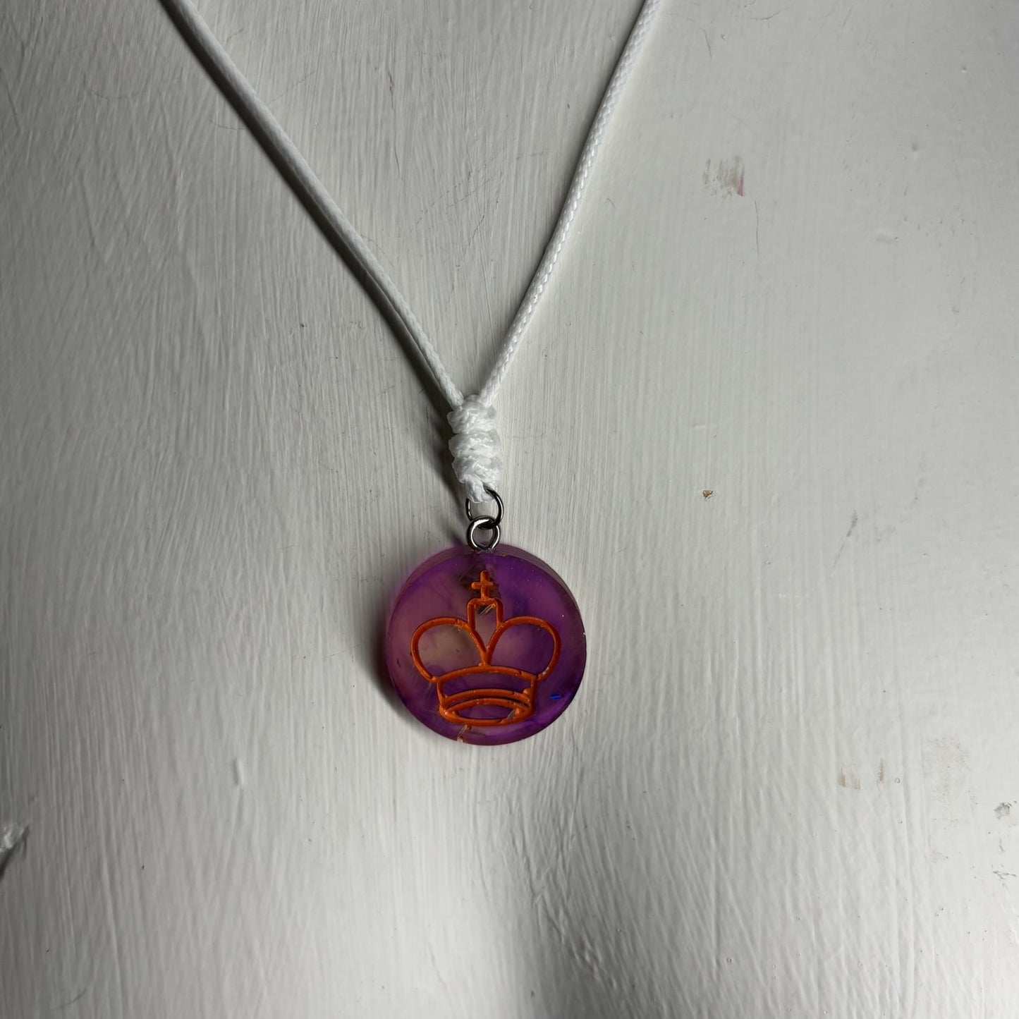 Purple Void - Handmade Resin Chess Necklace