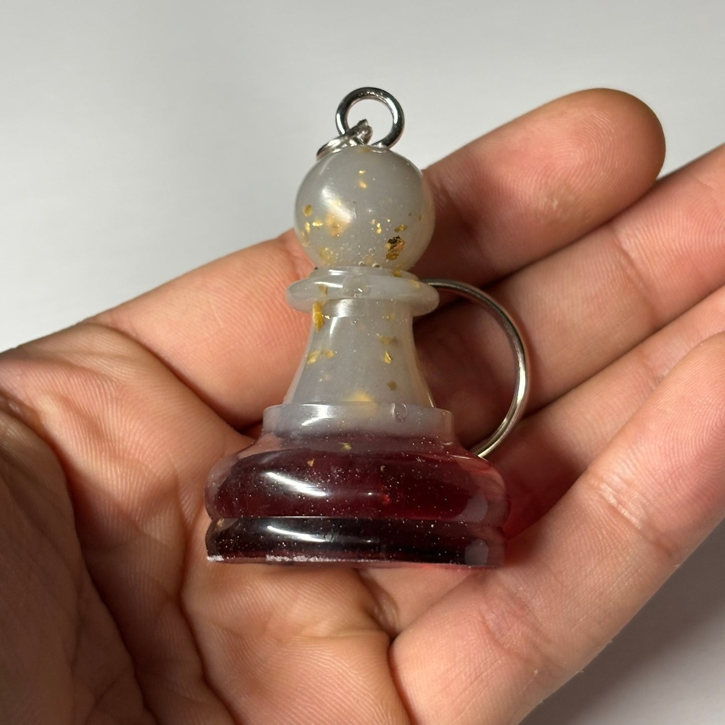 Crystal Royal Pawn - Handmade Resin Keychain - Large Edition