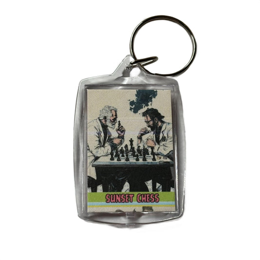 The Discussion - Chess  Photo Keychain