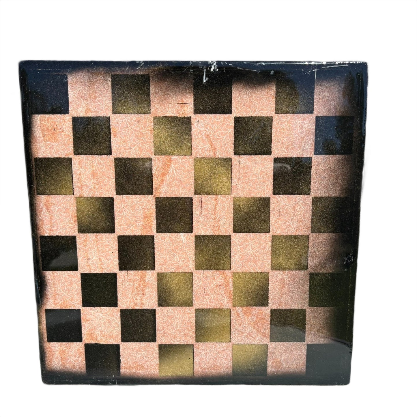 Peach Pink - Resin Coated Chess Board