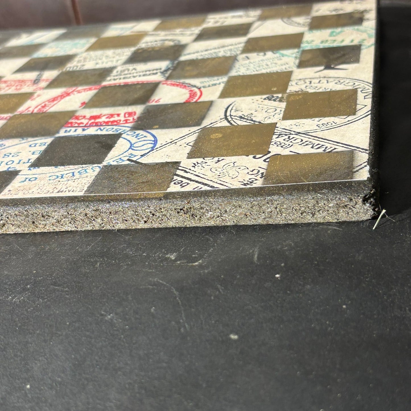 Postcard Pattern - Scrapbook Chess Board