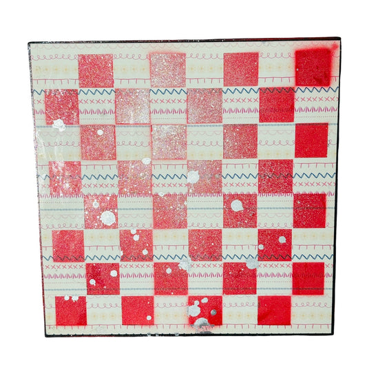 Party Red - Scrapbook Chess Board