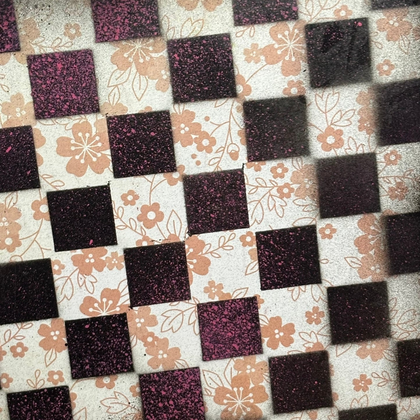 Pink & Blue Gold - Painted Double Sided Chess Board
