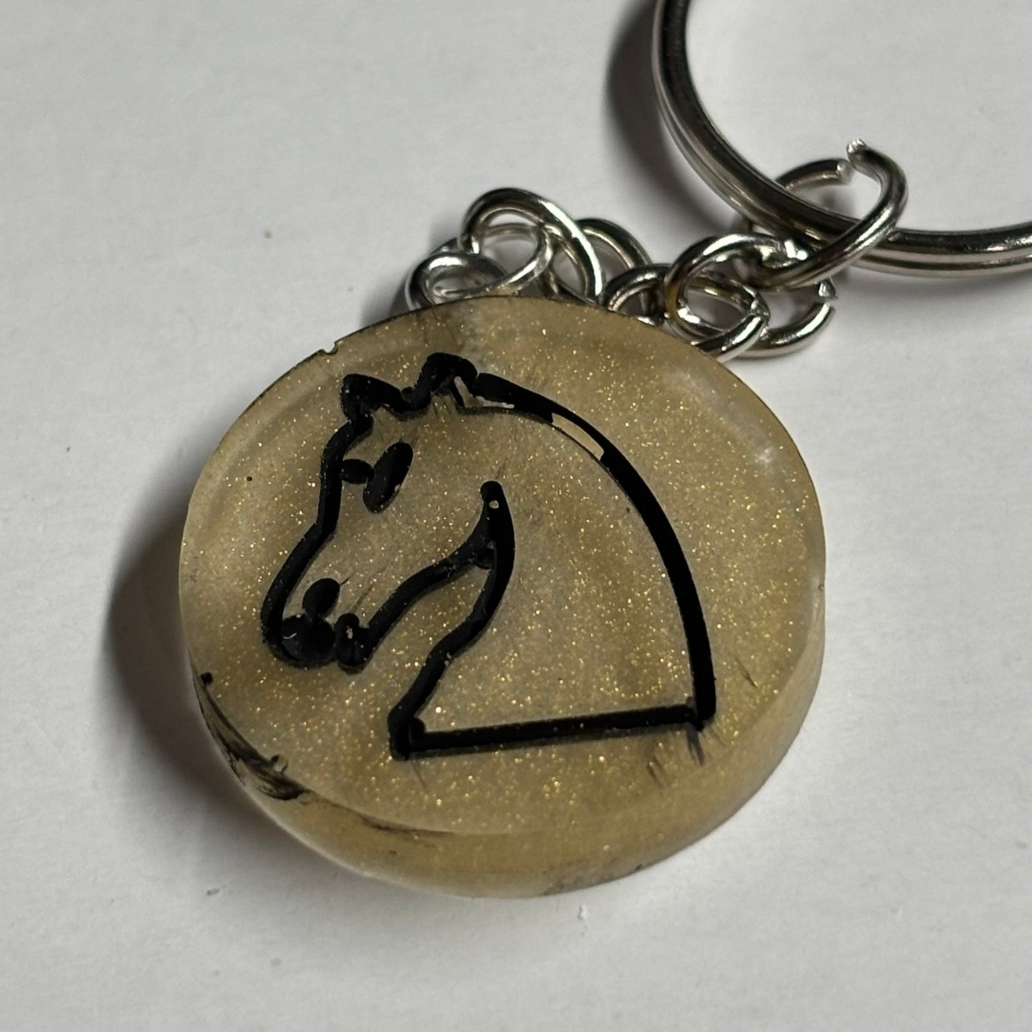 Champagne Yellow Knight - Handmade Resin Keychain