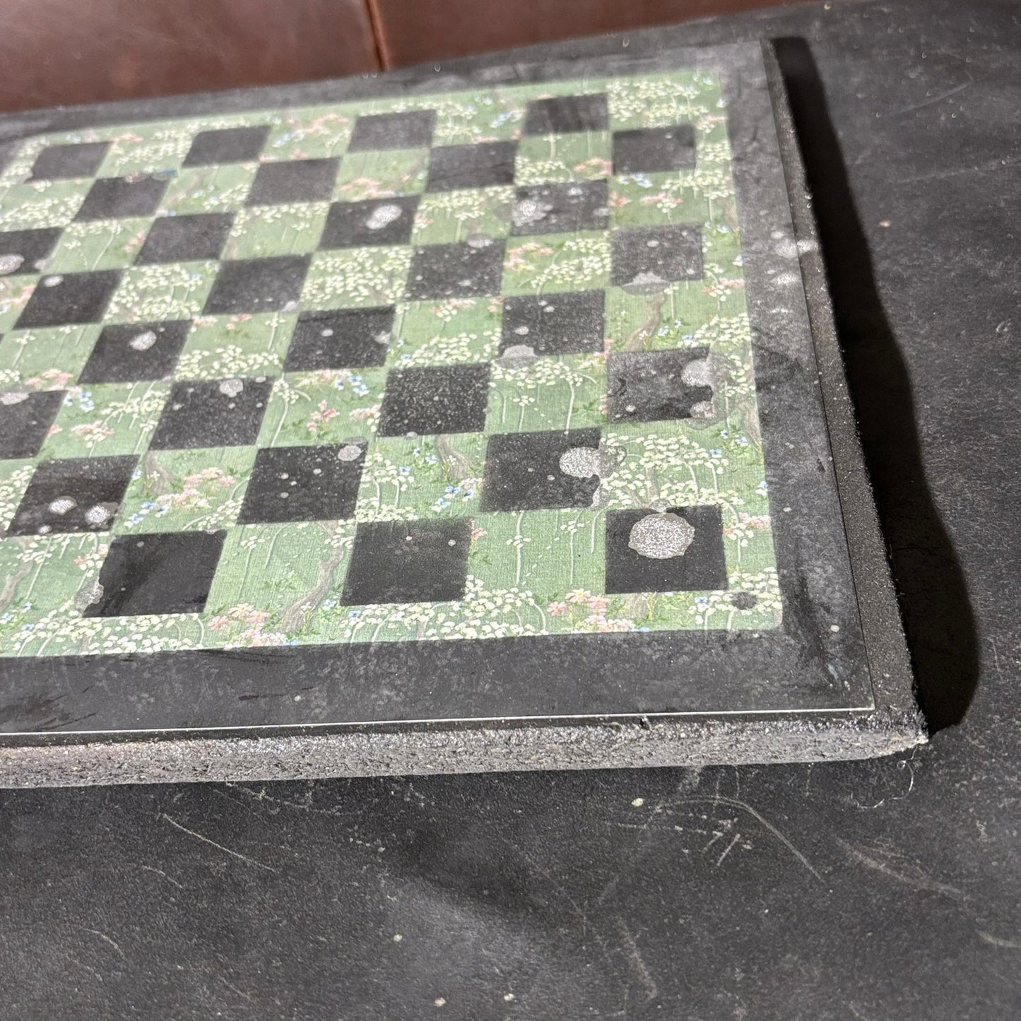 Vintage Green - Scrapbook Chess Board