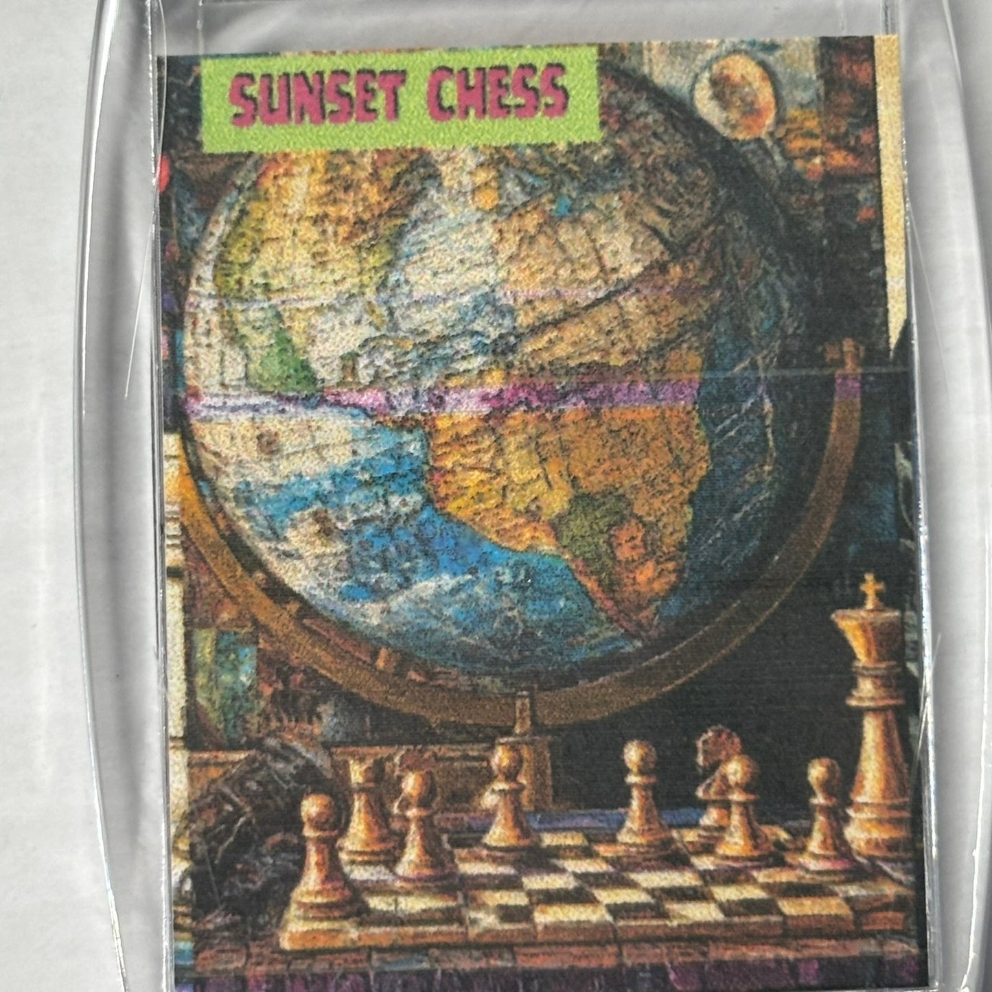 The Globe - Chess  Photo Keychain