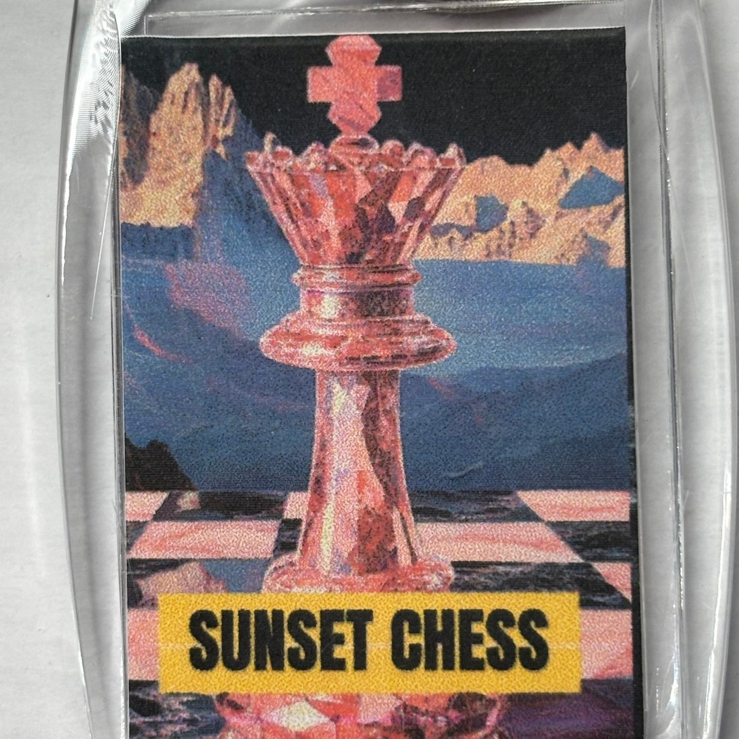 Snow Caps - Chess  Photo Keychain