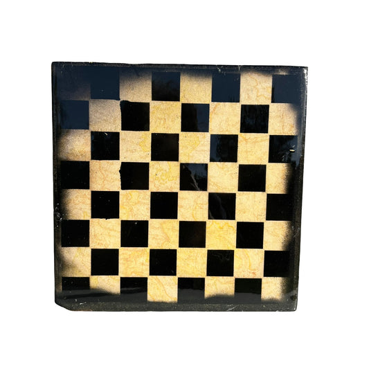 Yellow Map - Resin Coated Chess Board