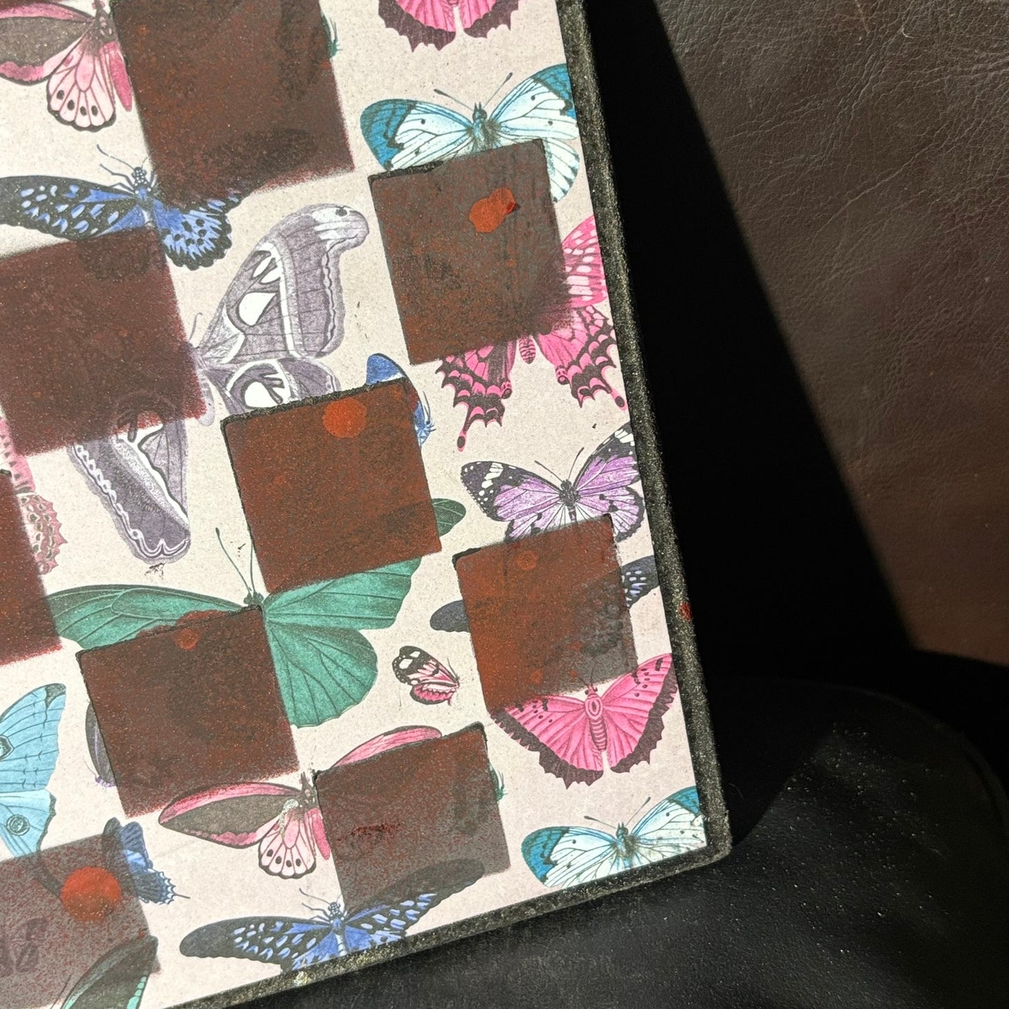 Colorful Butterflies - Scrapbook Chess Board