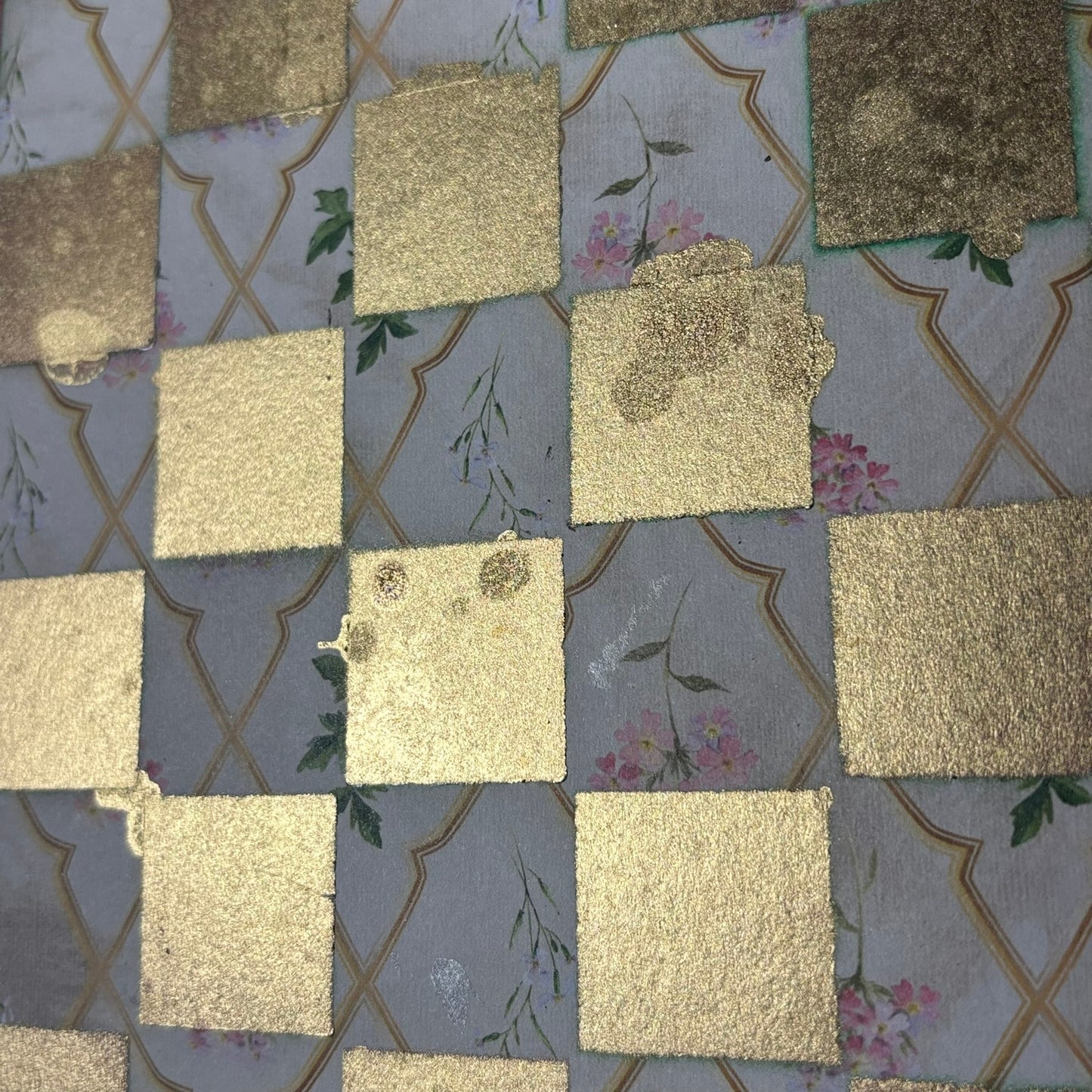 Pink/Green Golden Vintage - Scrapbook Chess Board