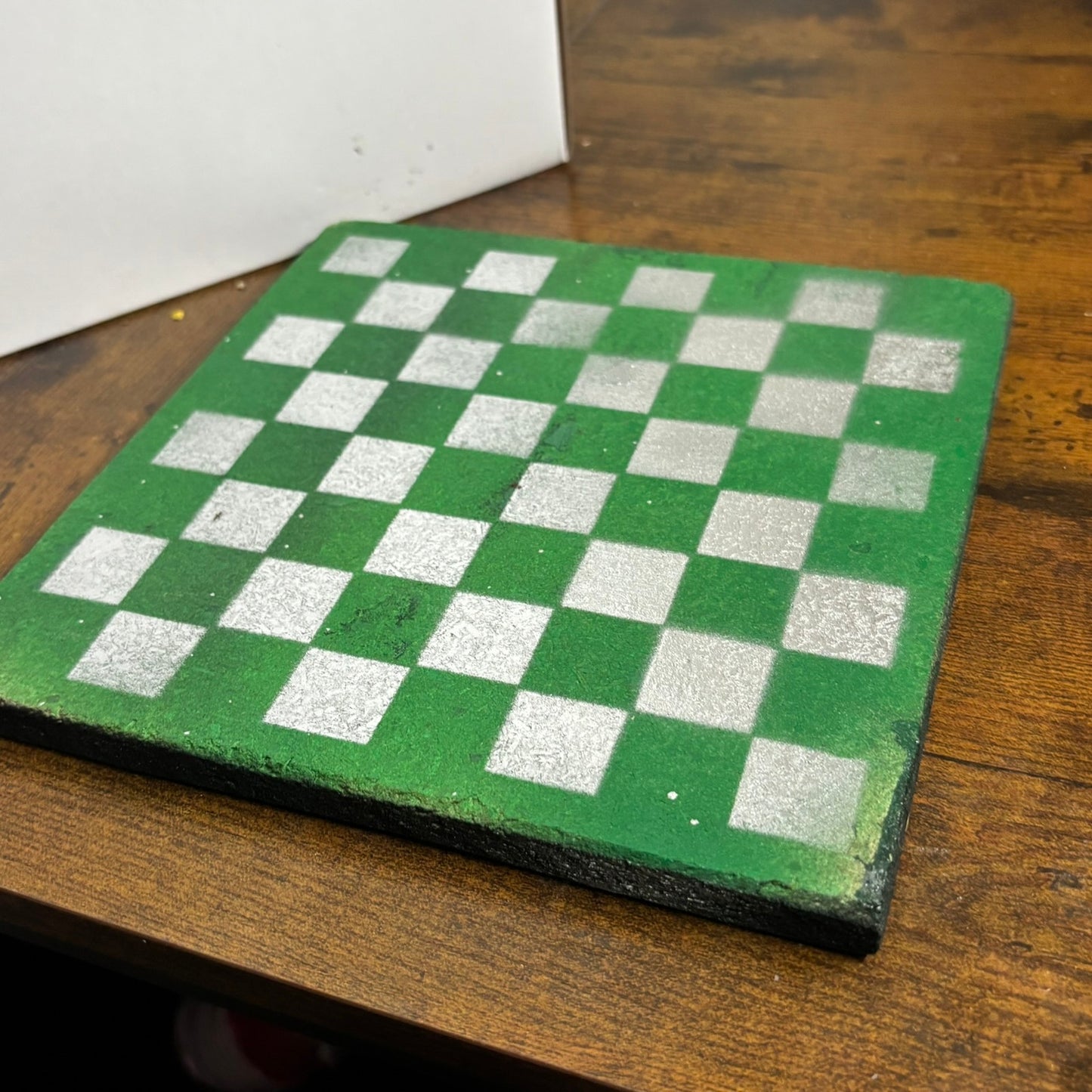 Green Chrome - Painted Double Sided Chess Board
