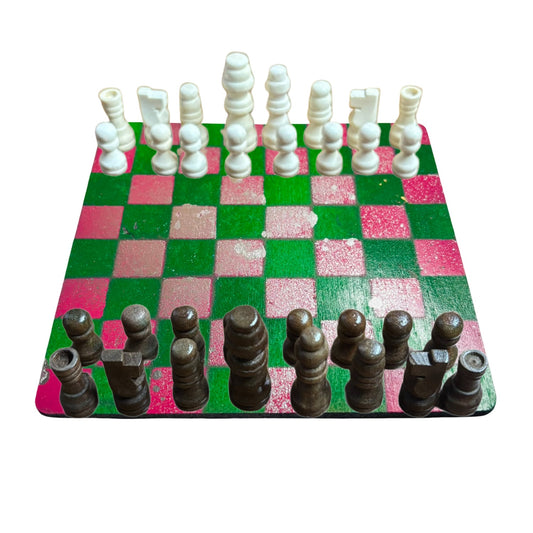 Forest Green Pink - Mini Chess Set