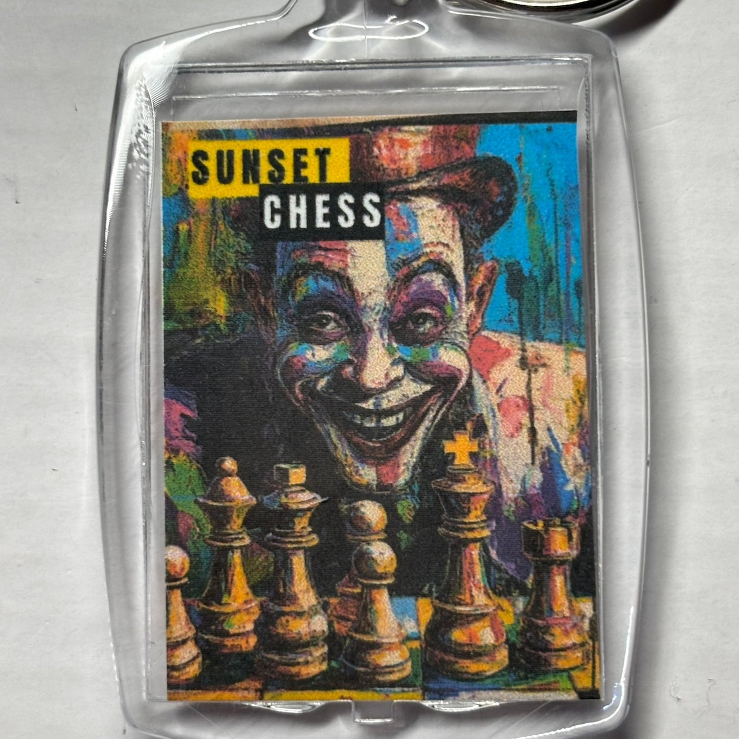 Happy Clown - Chess  Photo Keychain