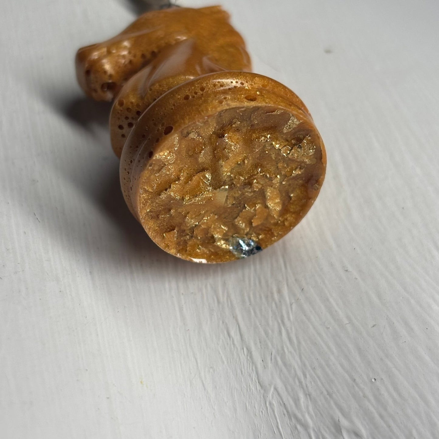 Golden Knight - Handmade Resin Chess Necklace