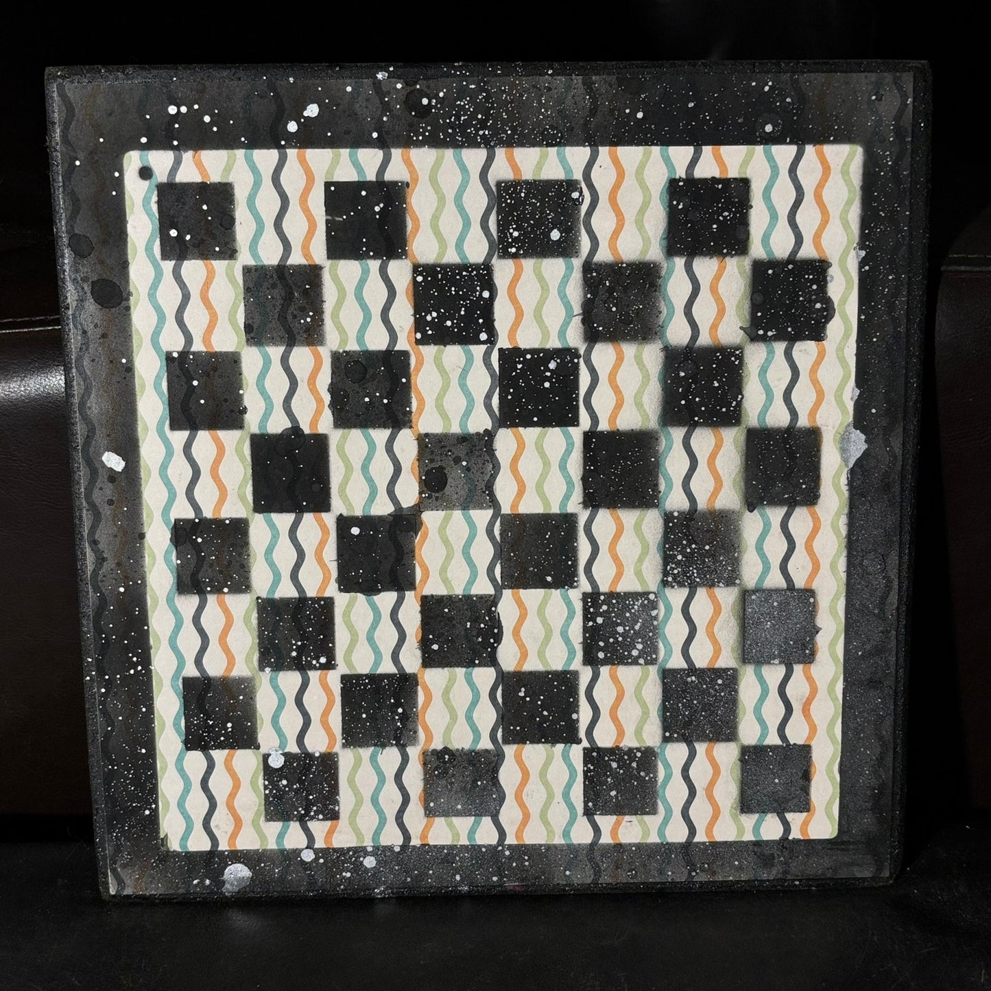 Good Vibes Pattern - Scrapbook Chess Board