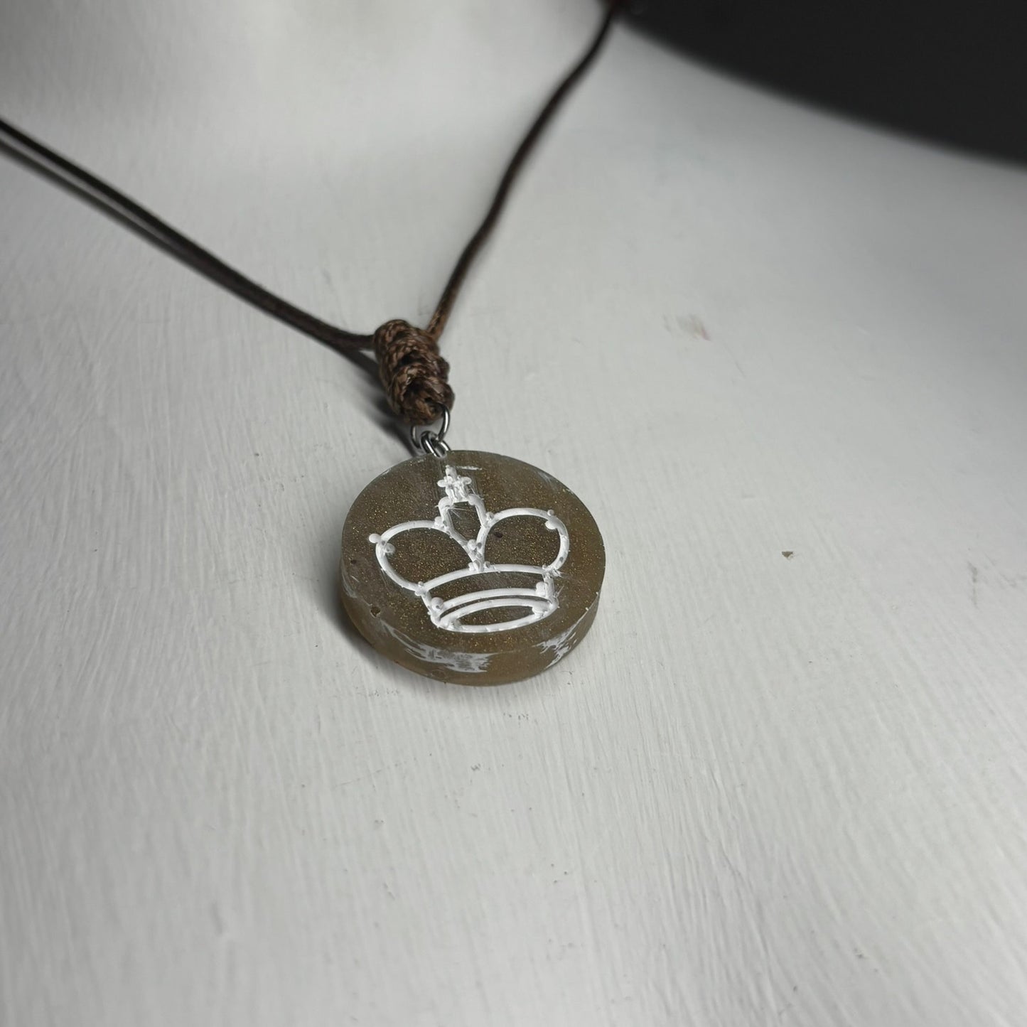 Cream King - Handmade Resin Chess Necklace
