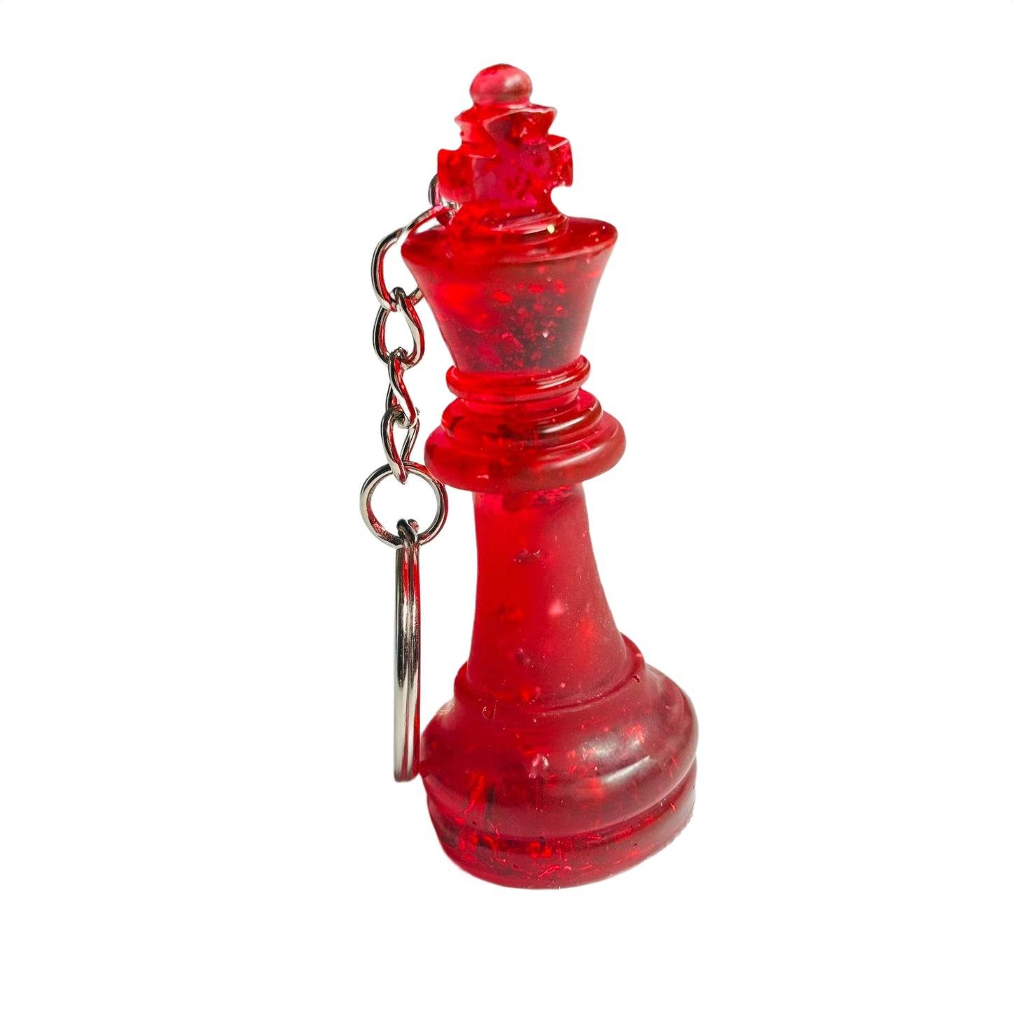 Red Crystal King - Handmade Resin Keychain