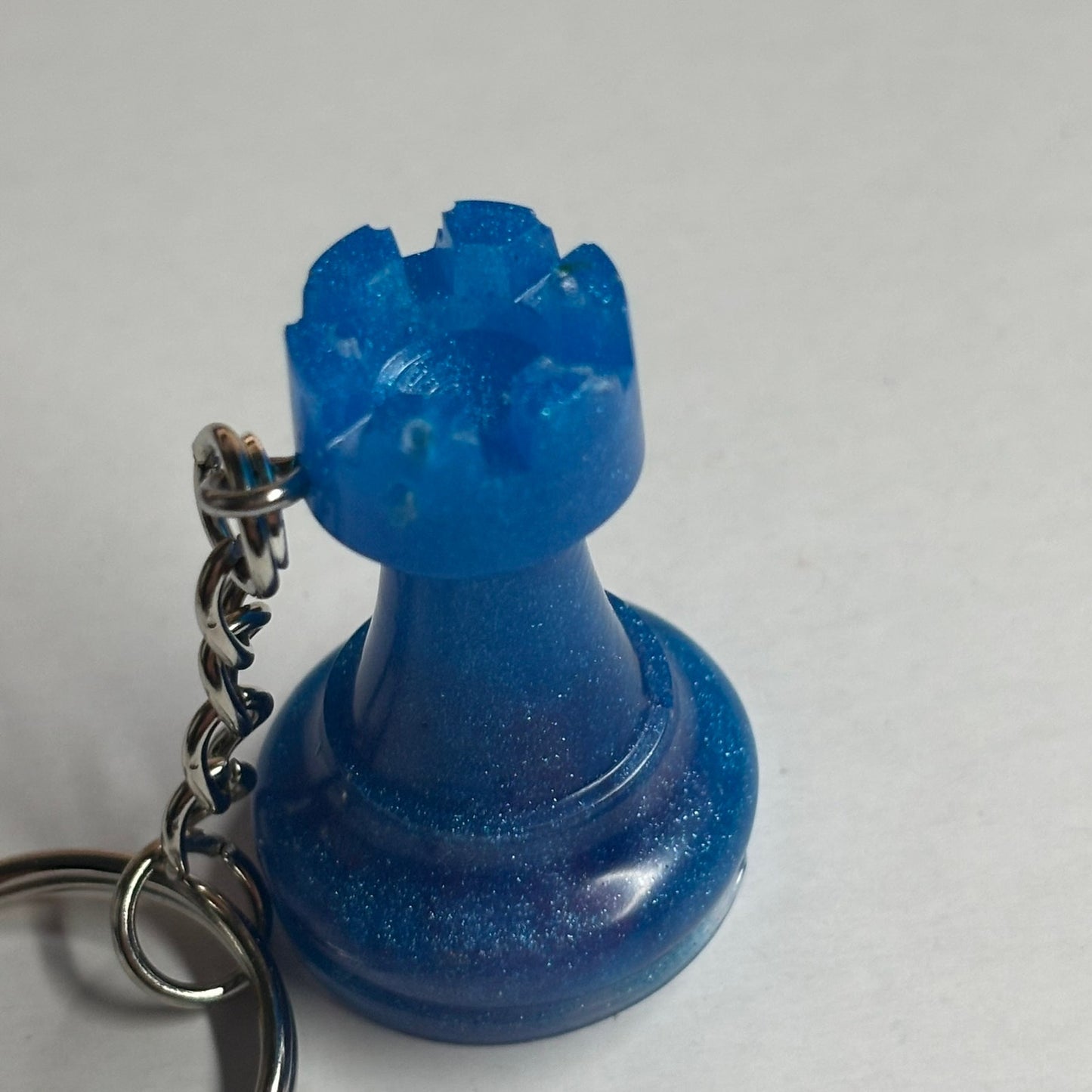 Blue Rook - Handmade Resin Keychain