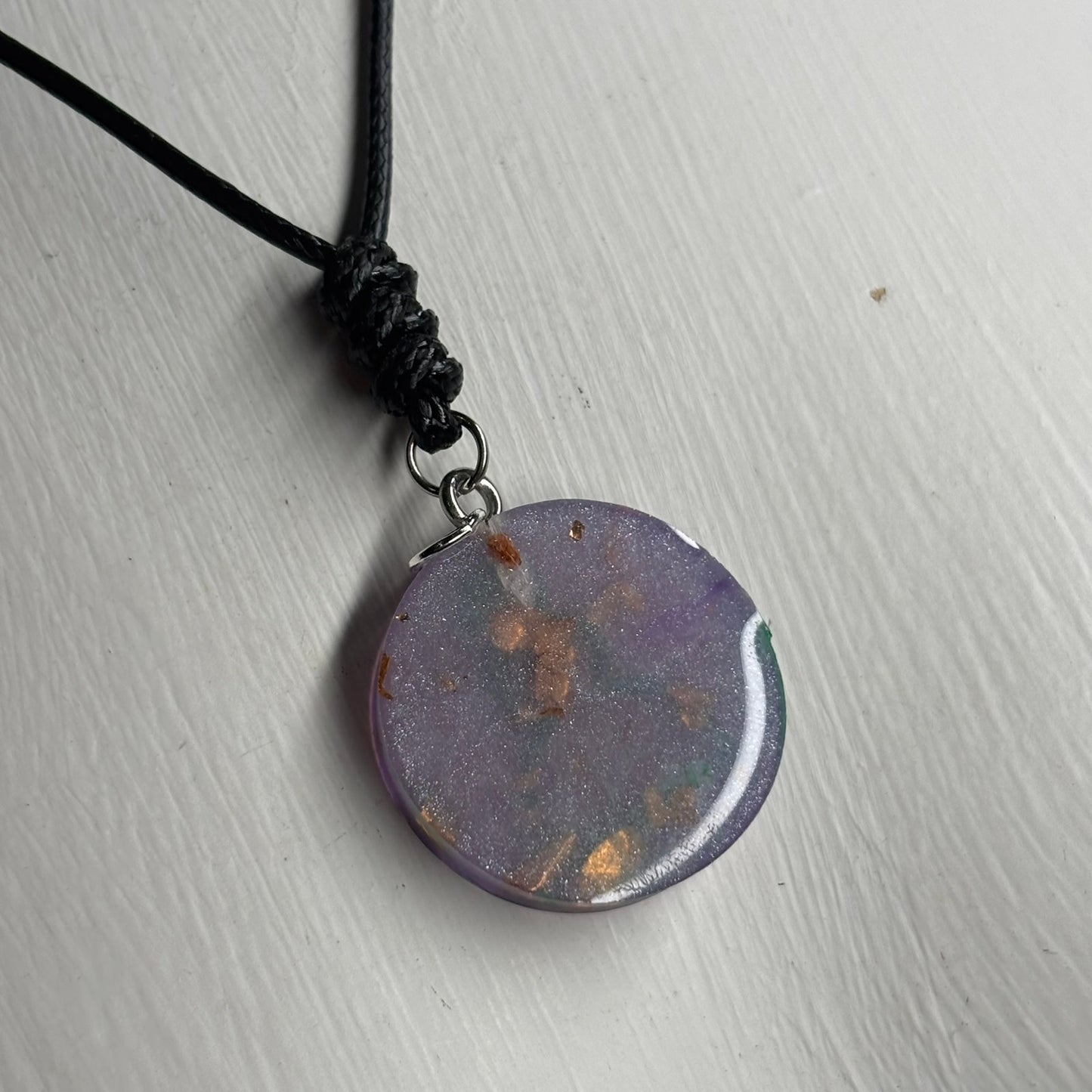 Purple Crystal Pawn - Handmade Resin Chess Necklace