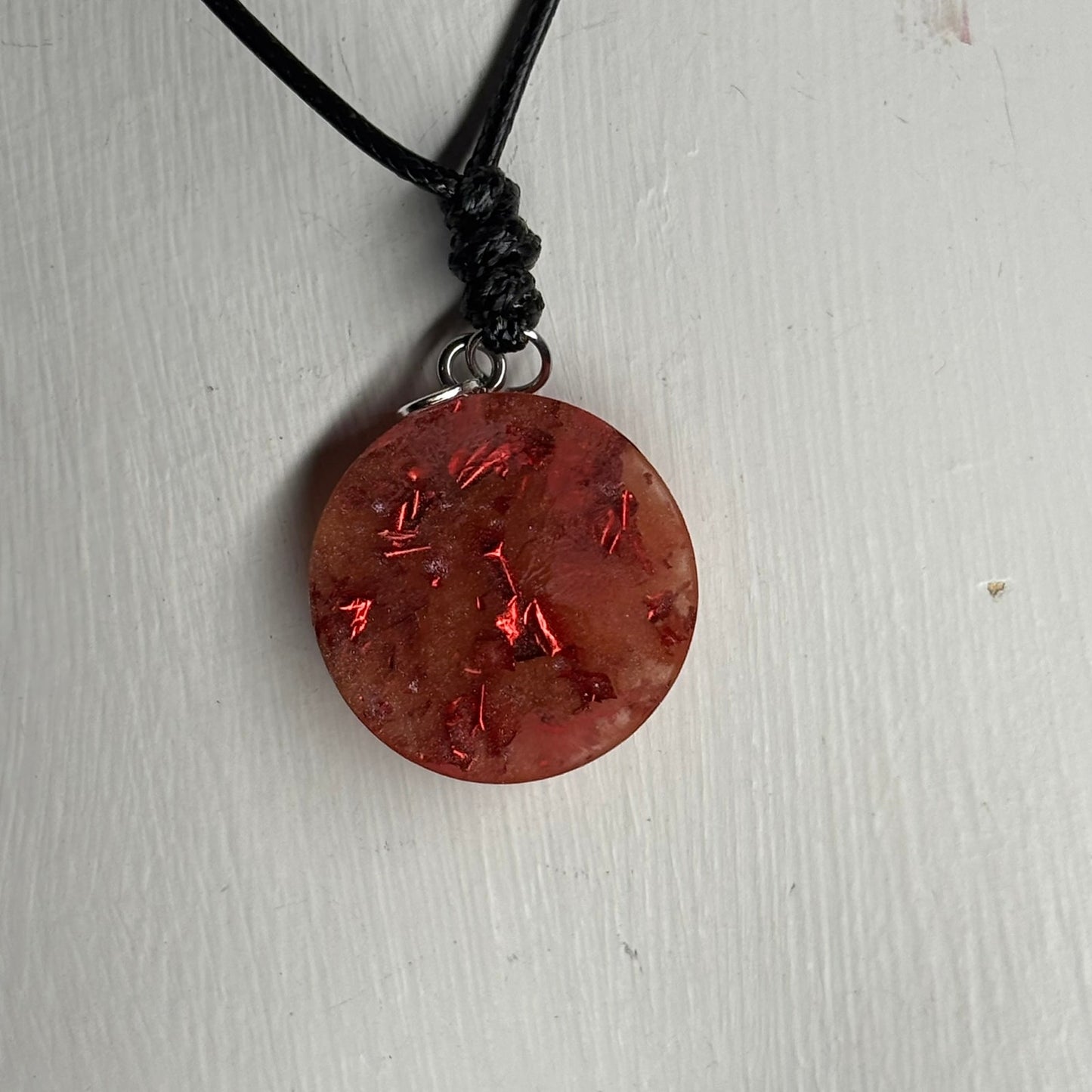 Fire Red Knight - Handmade Resin Chess Necklace