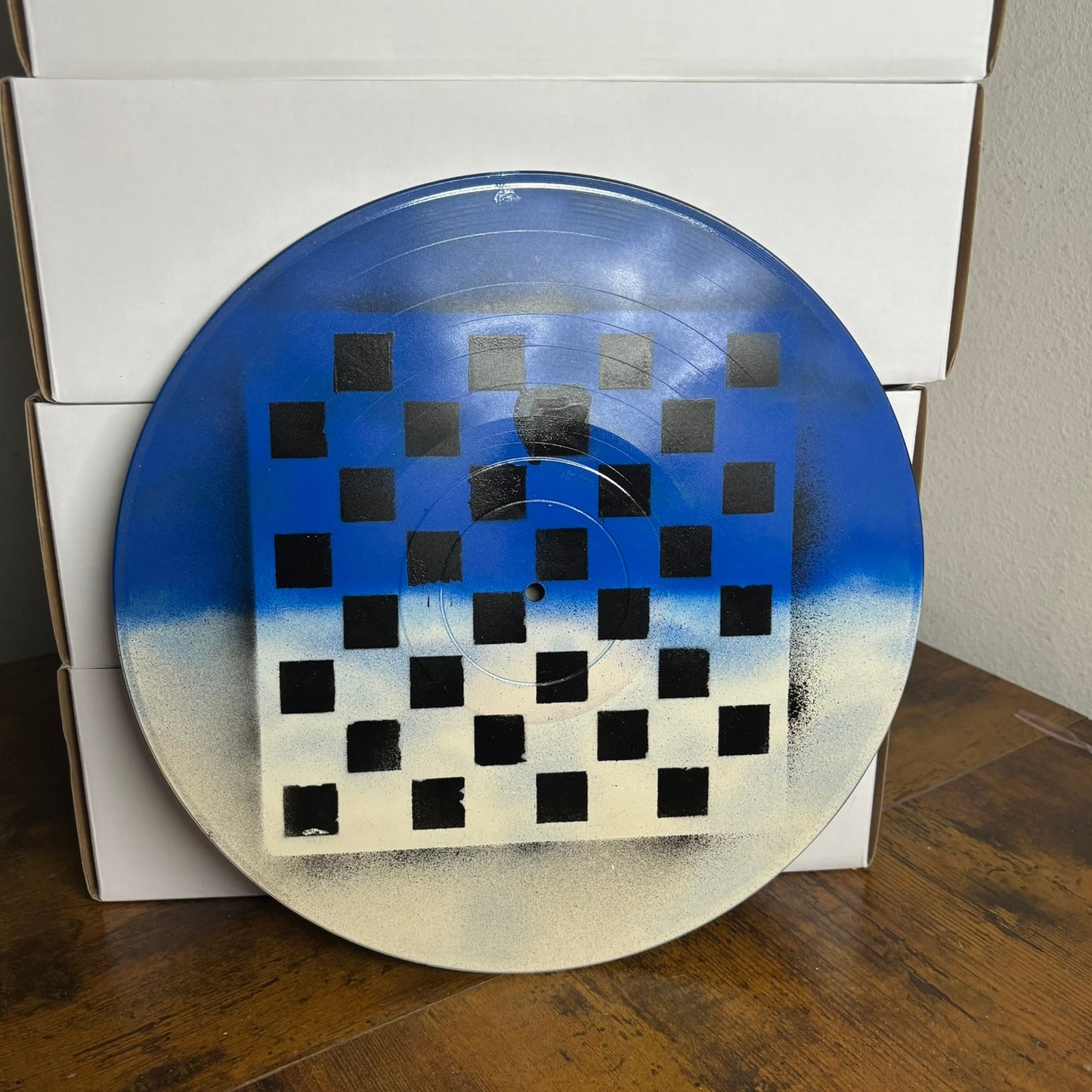 Blue Cream Half Style - Vinyl Chess Board