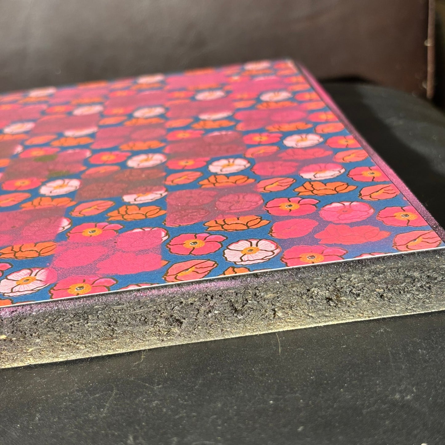 Pink Shade Flowers - Scrapbook Chess Board