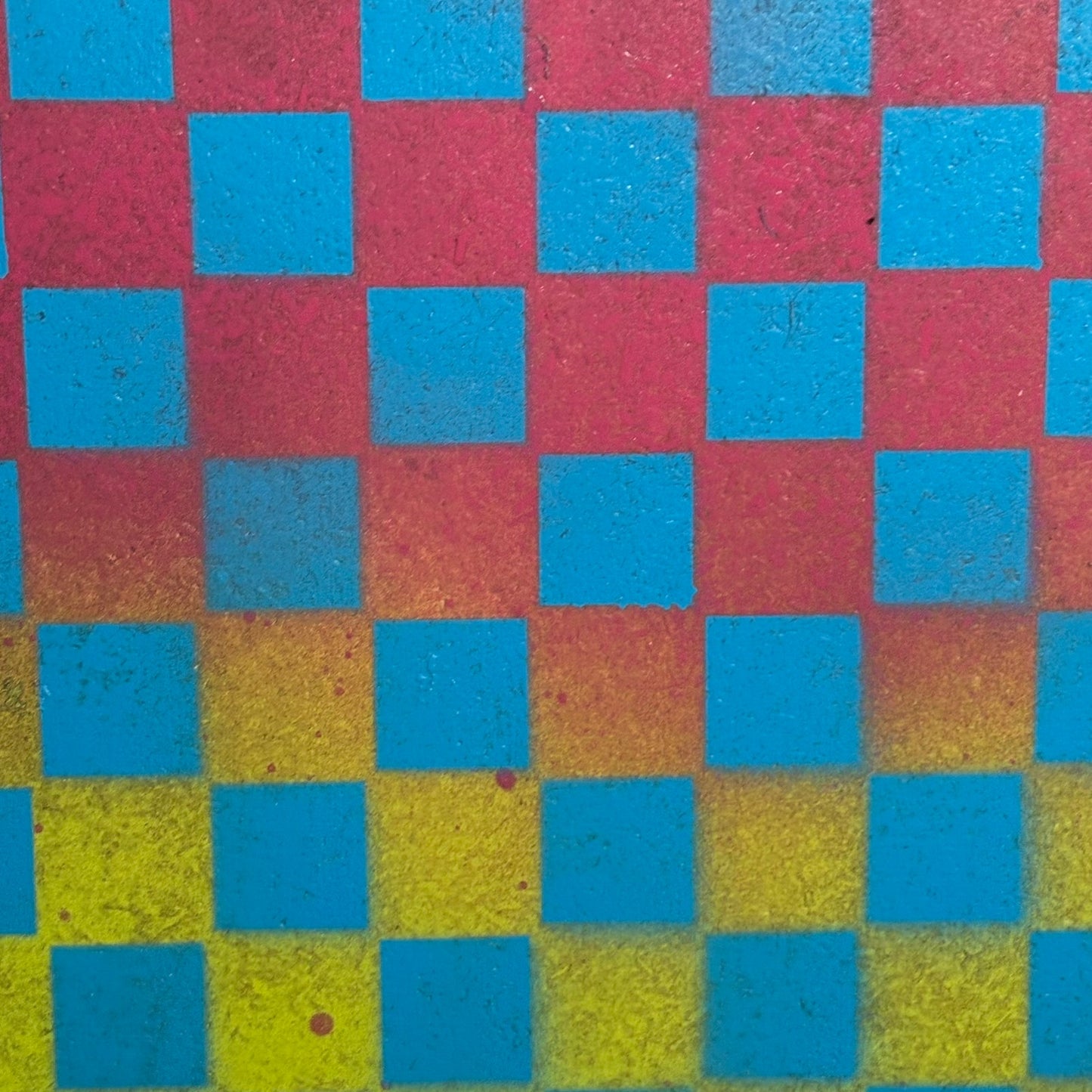 Pink & Neon Green Blue Hue - Painted Double Sided Chess Board