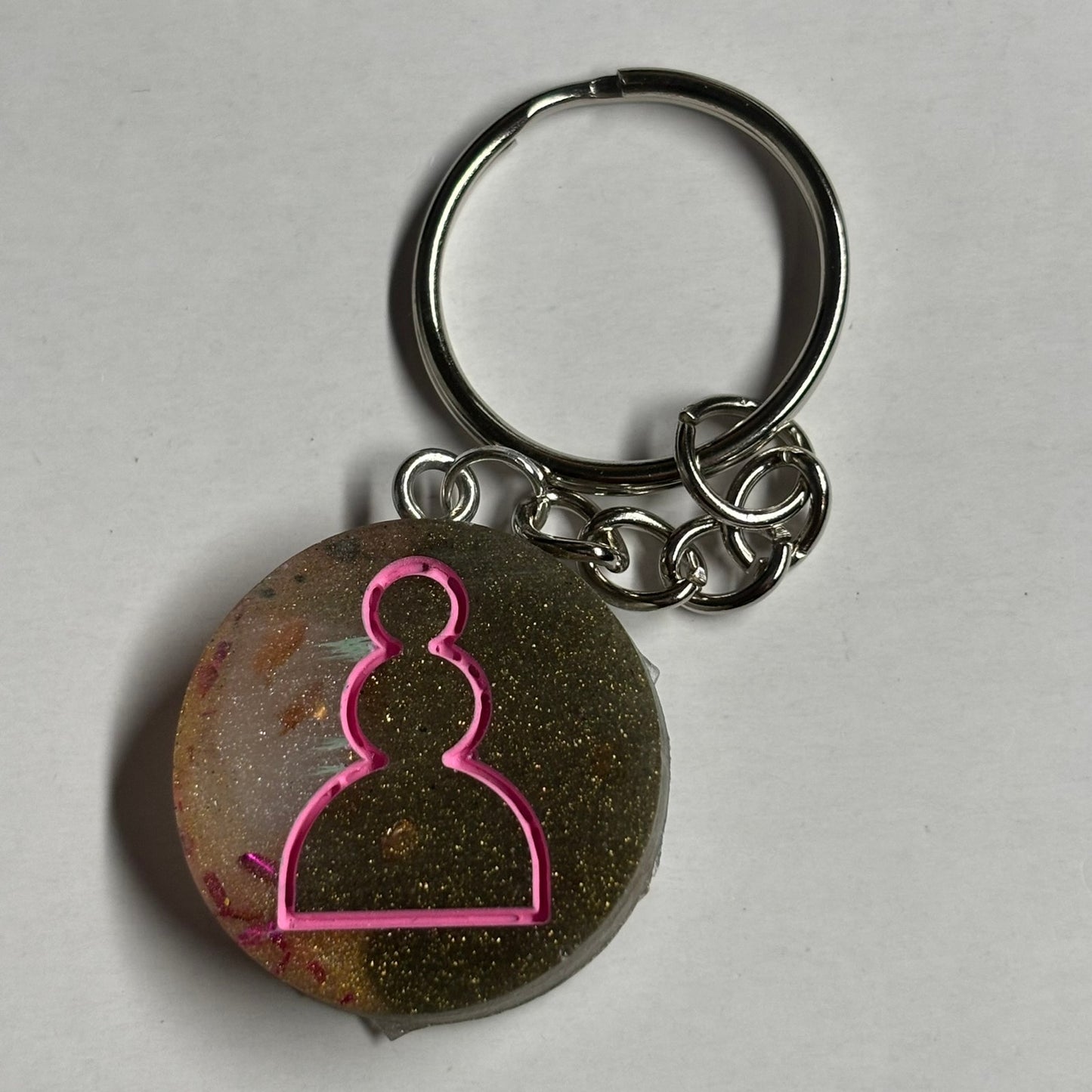 Classic Pink Pawn - Handmade Resin Keychain