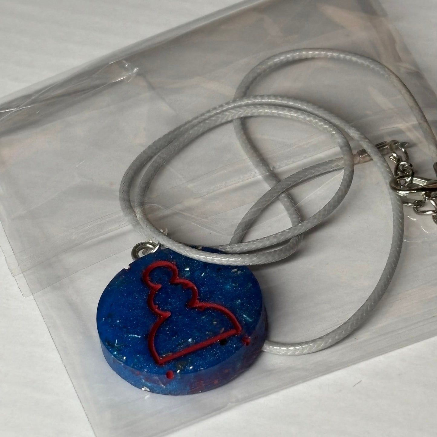 Blue Pawn - Handmade Resin Chess Necklace