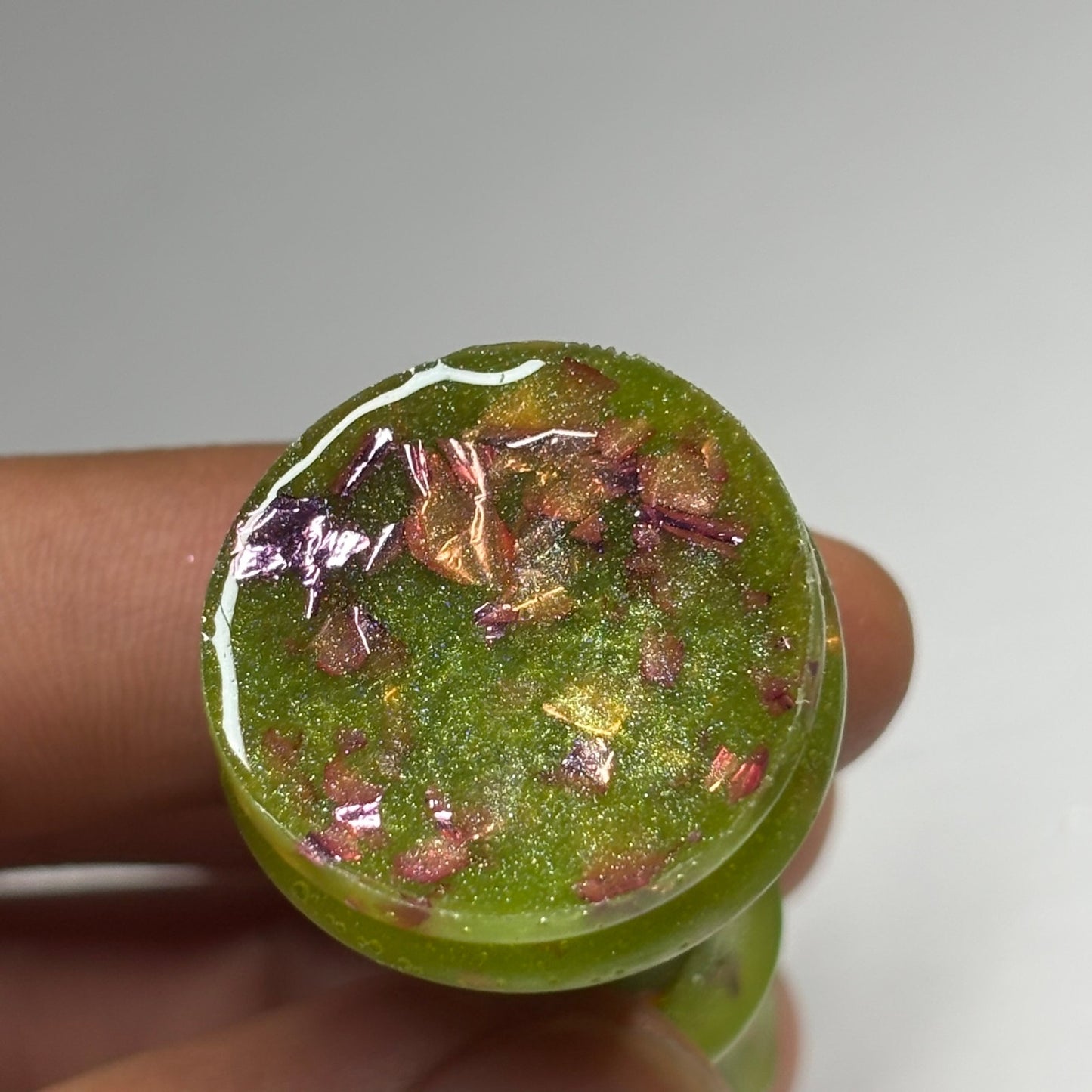 Green Sparkle Queen - Handmade Resin Keychain