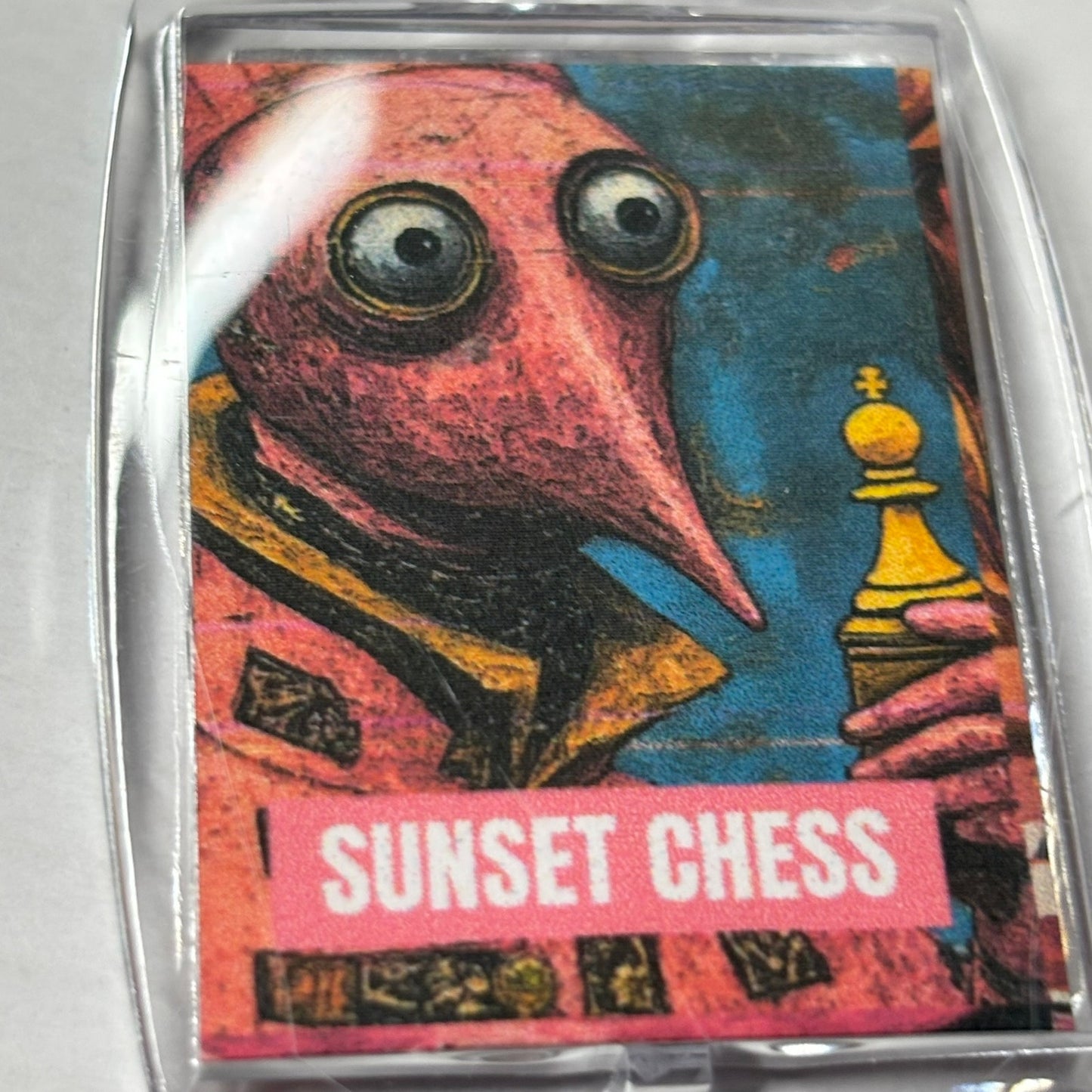 Pink Laughter - Chess  Photo Keychain