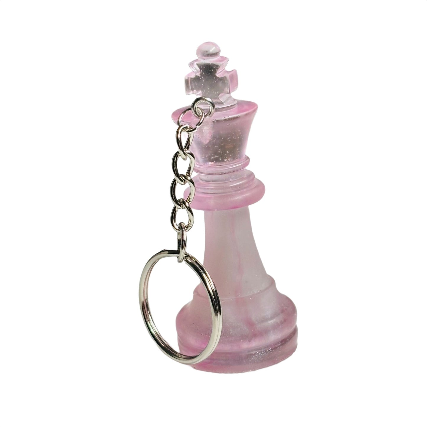 Translucent Pink King - Handmade Resin Keychain