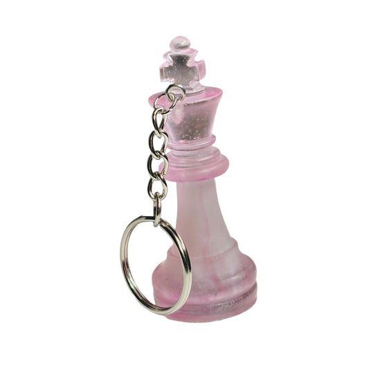 Translucent Pink King - Handmade Resin Keychain