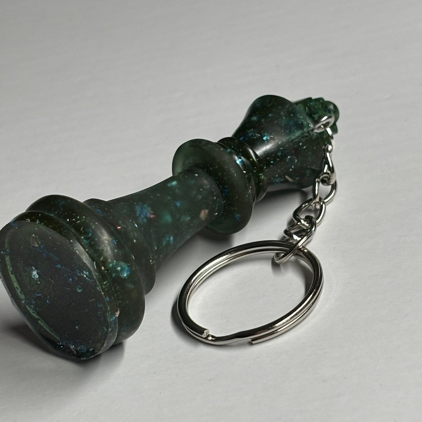 Dark Green King - Handmade Resin Keychain