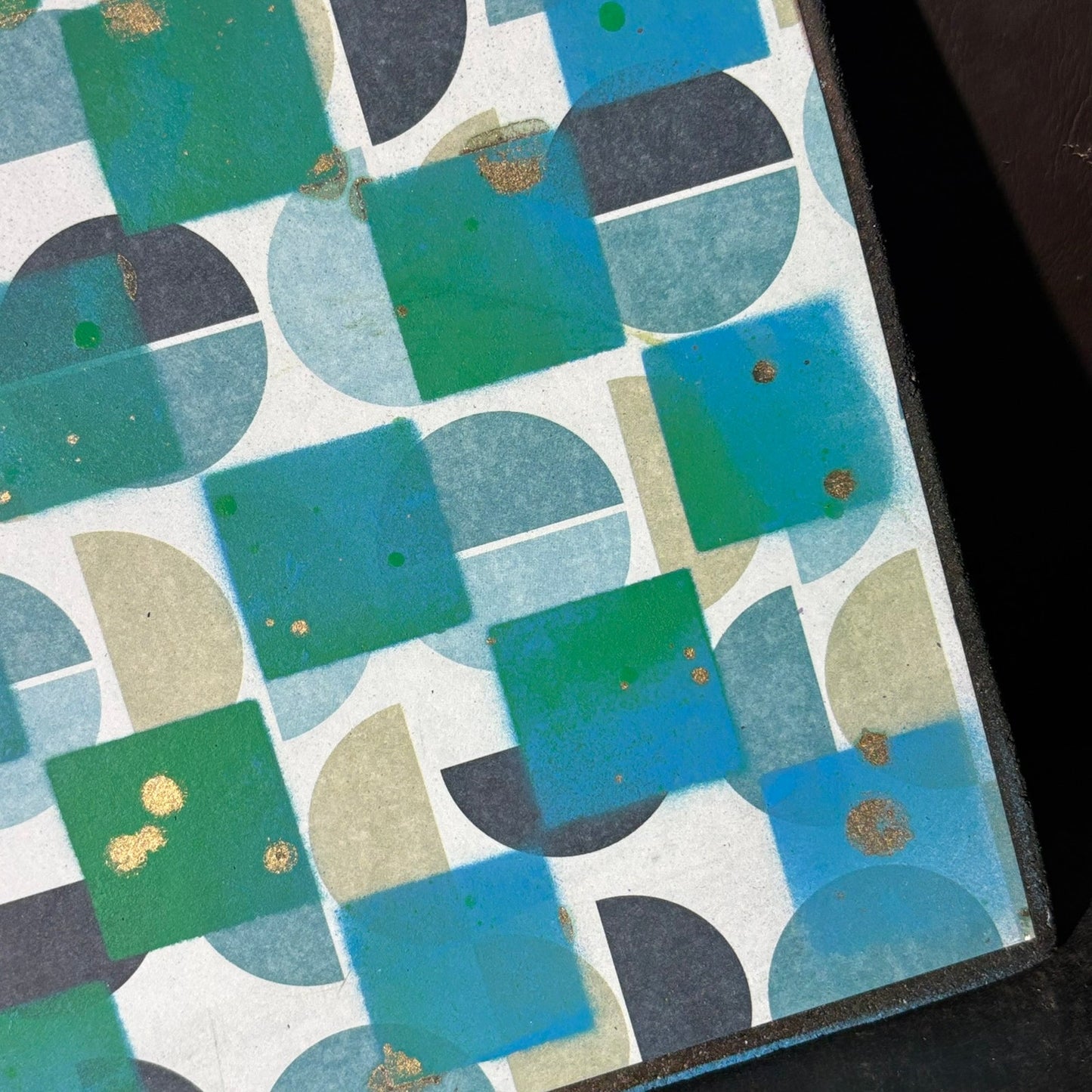 Aqua Green Pattern - Scrapbook Chess Board