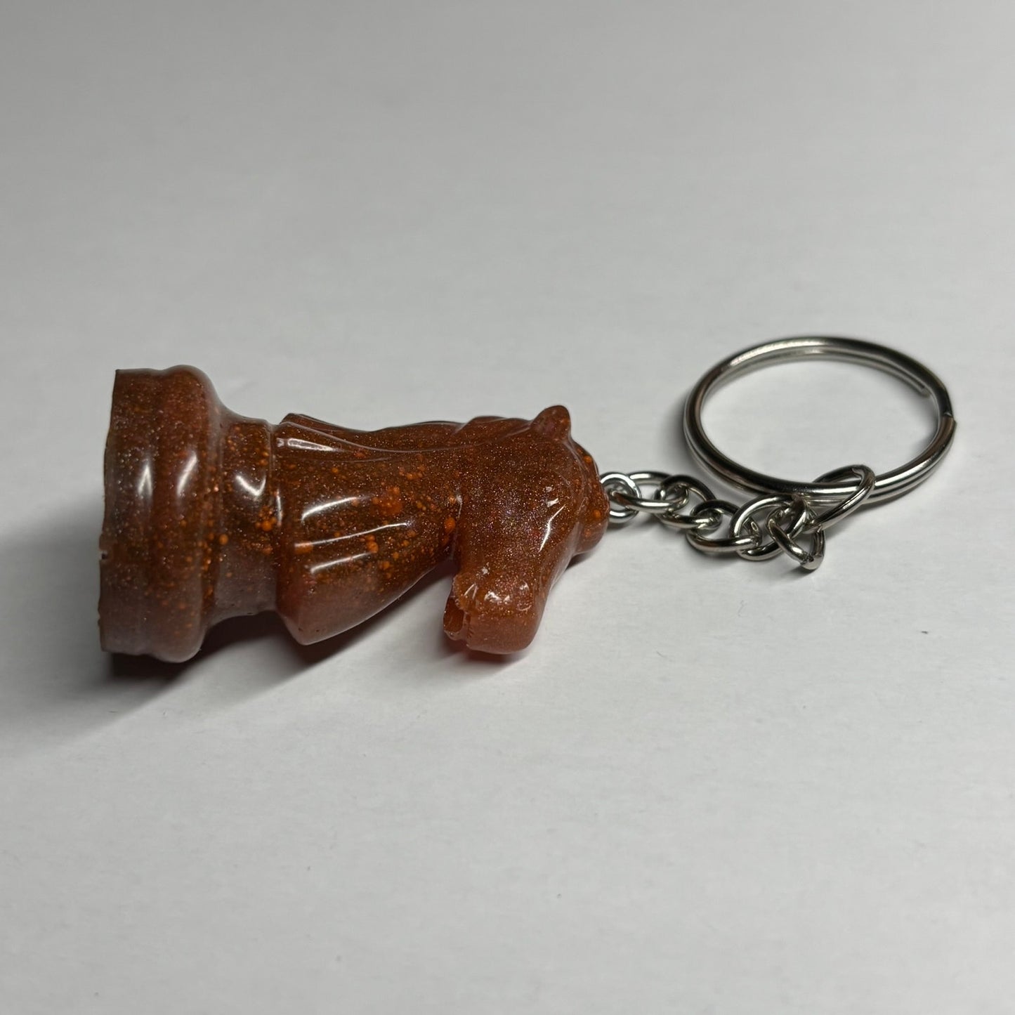 Orange Bubbles Knight - Handmade Resin Keychain