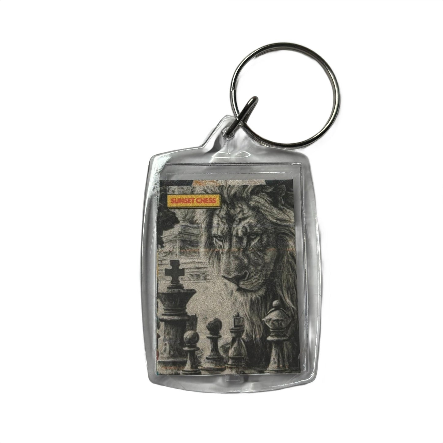 Brave Lion - Chess  Photo Keychain