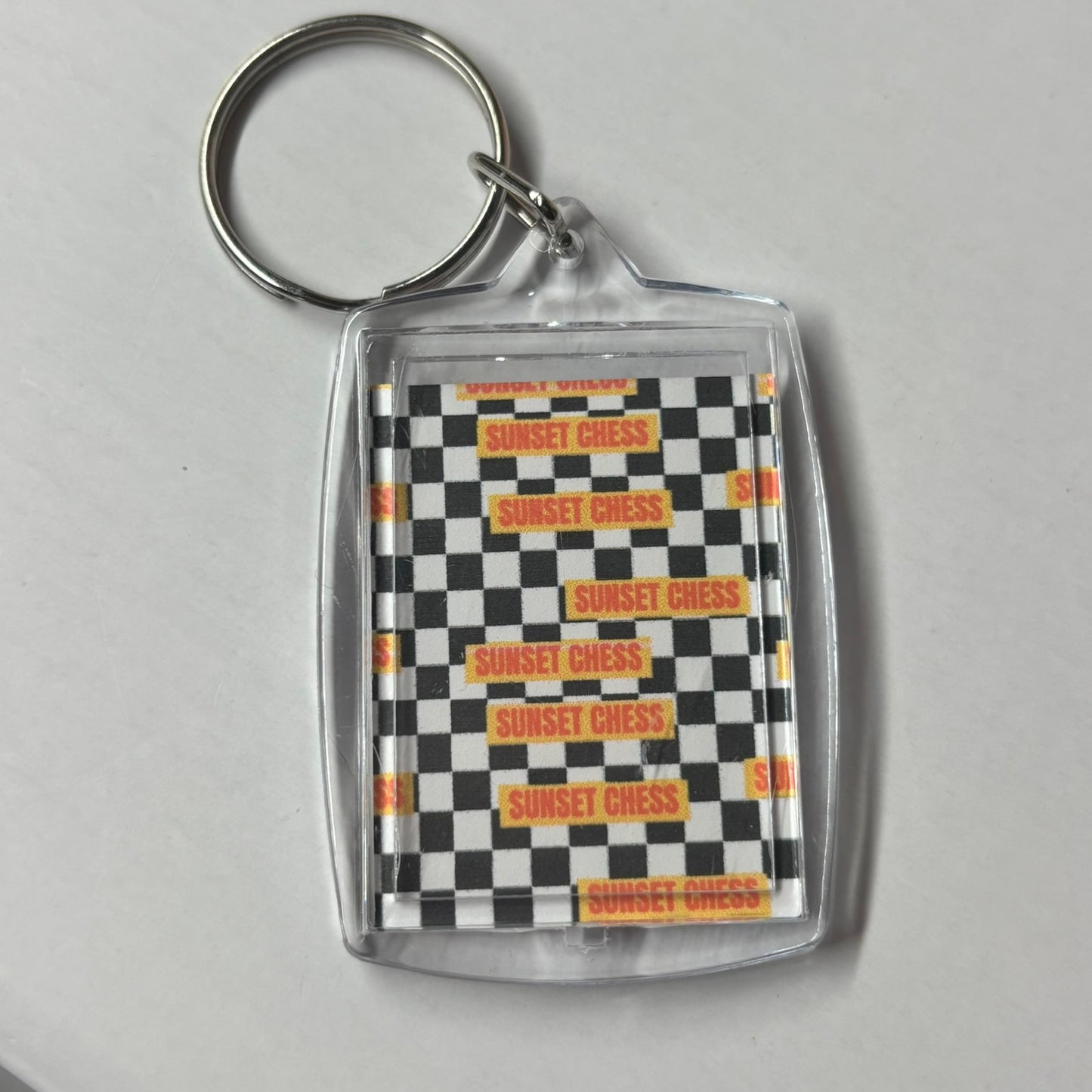Anime Girl - Chess  Photo Keychain